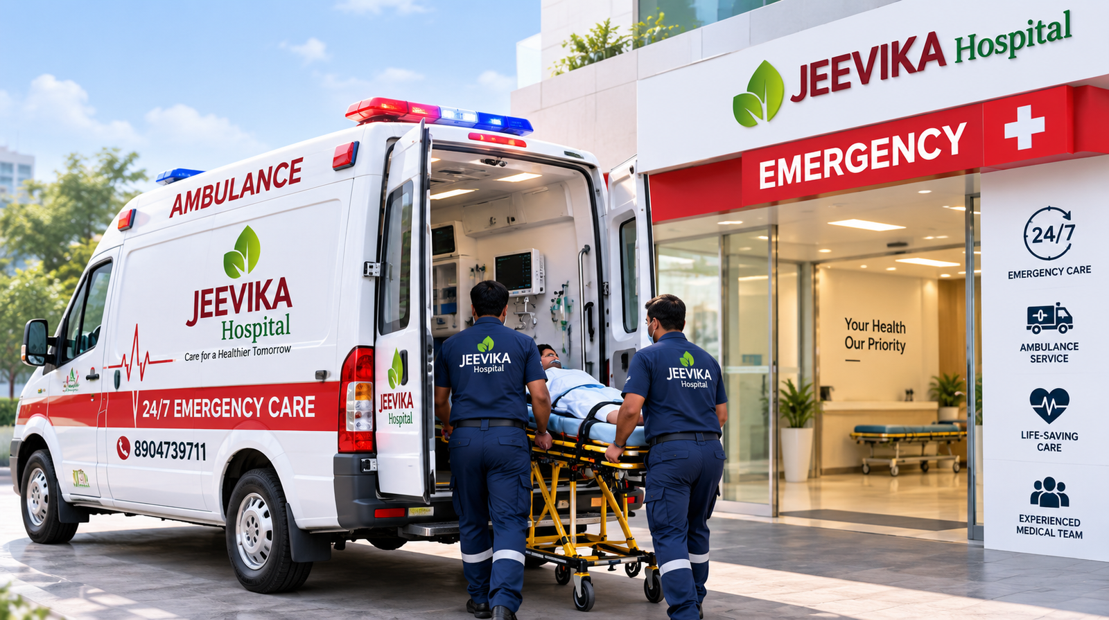 Jeevika Hospital 24/7 Ambulance Service