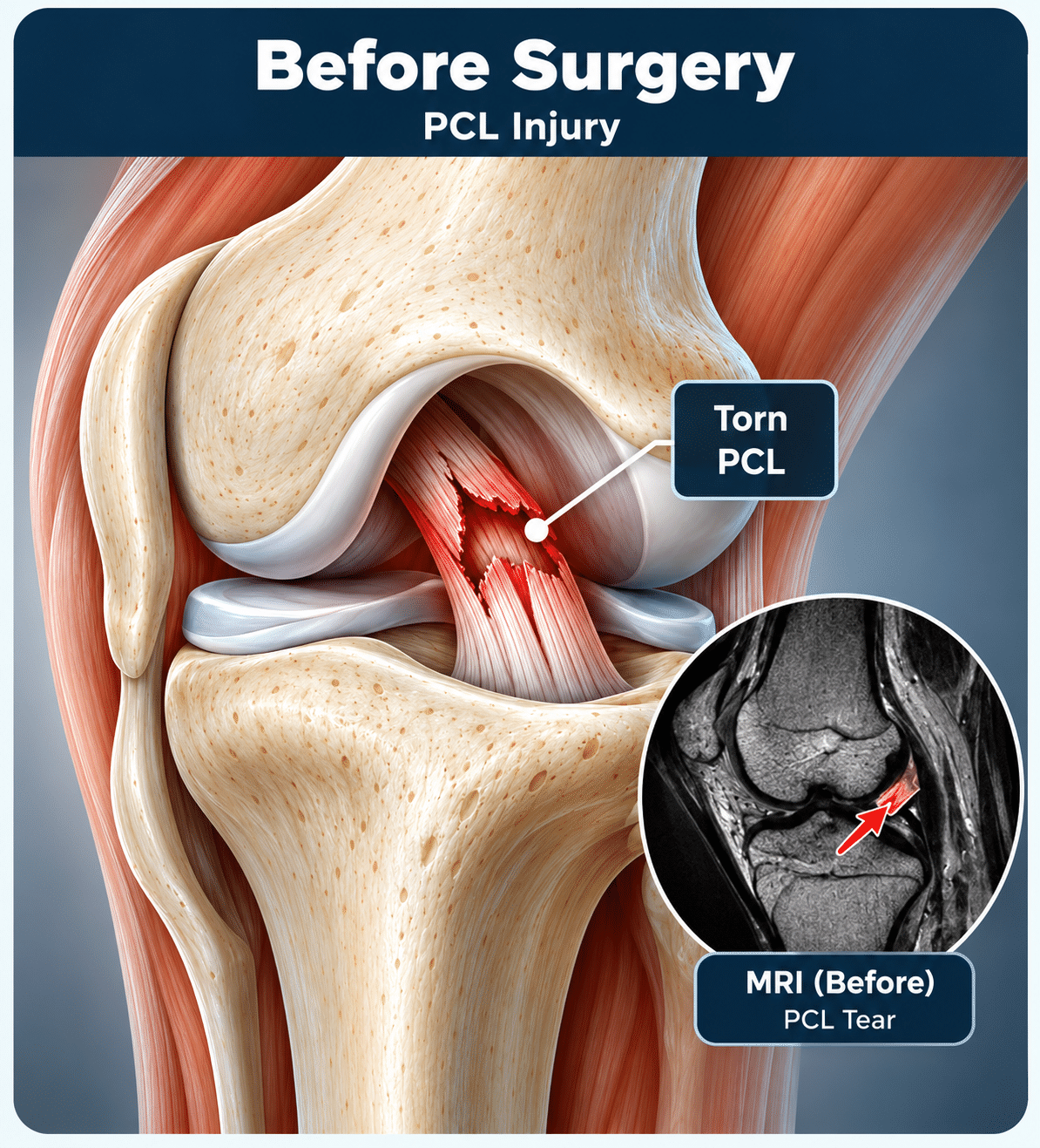 Before PCL Surgery - PCL Injury