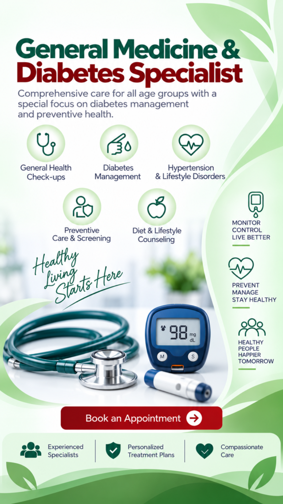 general medicine and diabetologist Dr Srilekhya