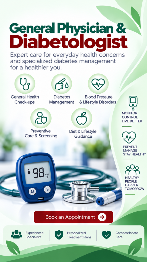 general physician and diabetologist Dr Nihal Kumar Reddy